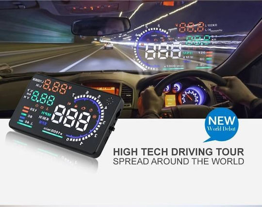 NSRacing A8 Ψηφιακό Head up Display Αυτοκινήτου obd2 5.5"