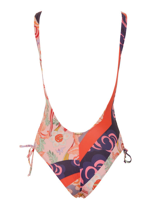 Tokyo Print Costum de baie întreg cu decupaje