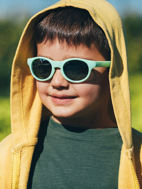 Koolsun Boston Unbreakable Baby Kids Sunglasses with Mirror Lenses Green Ash for 1-4 Years
