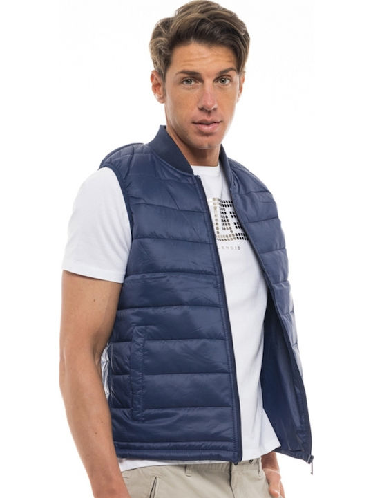 Sleeveless Jacket Puffer Navy Blue