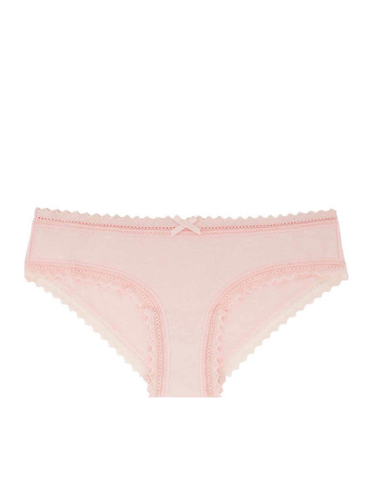 Lila Βαμβακερά Γυναικεία Slip 2Pack με Δαντέλα Blue/Pink