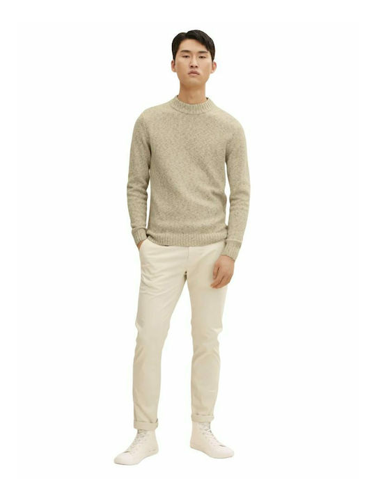 Trousers Elastic in Slim Fit Beige