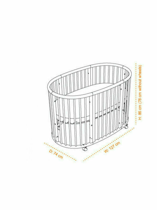 Stokke Люлка Sleepi™ Мъгливо Сива с Колелца
