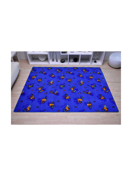Sprintzio Funny Bear Kinder Teppich Blau 200x250cm Dicke 3mm