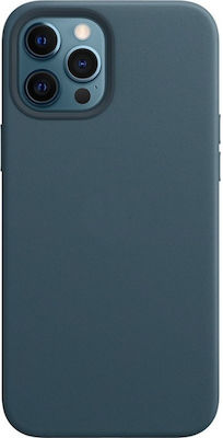 Hurtel Eco Leather Synthetic Leather Back Cover Navy Blue (iPhone 12 Pro Max)