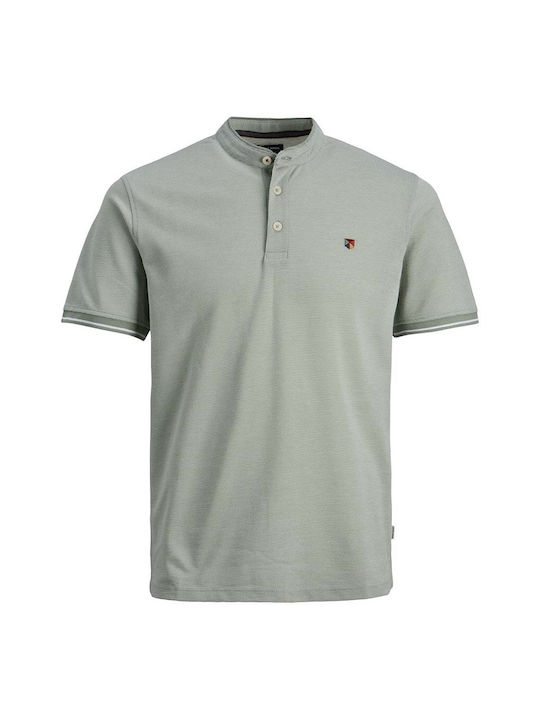 Men's Short Sleeve Blouse with Buttons Iceberg Green