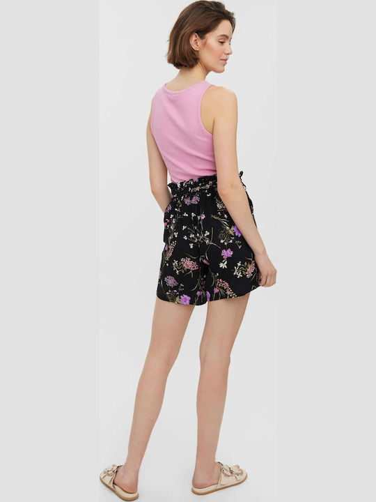Vero Moda Women's High Waist Shorts Black/Pink