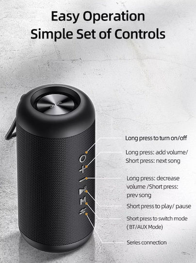 Usams YX008 Bluetooth Speaker 10W with Battery Life up to 8 hours Black
