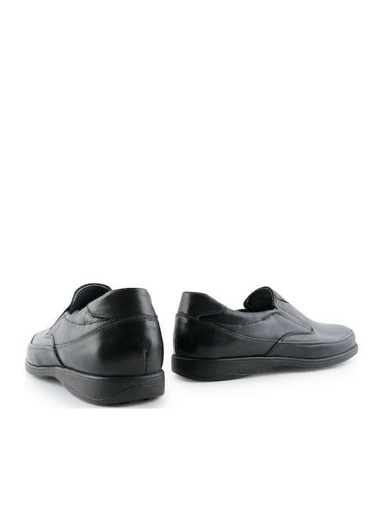 Leder Herren Slip-Ons Schwarz