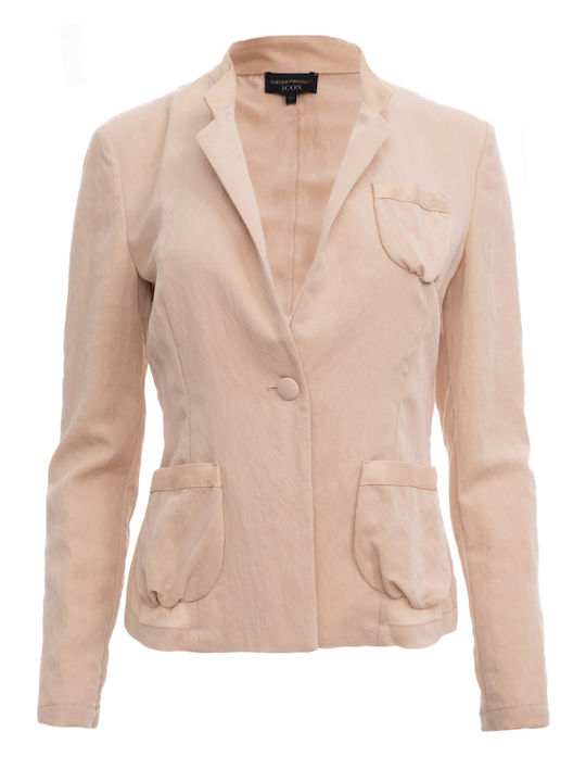 Emporio Armani Short Women's Waisted Blazer Beige