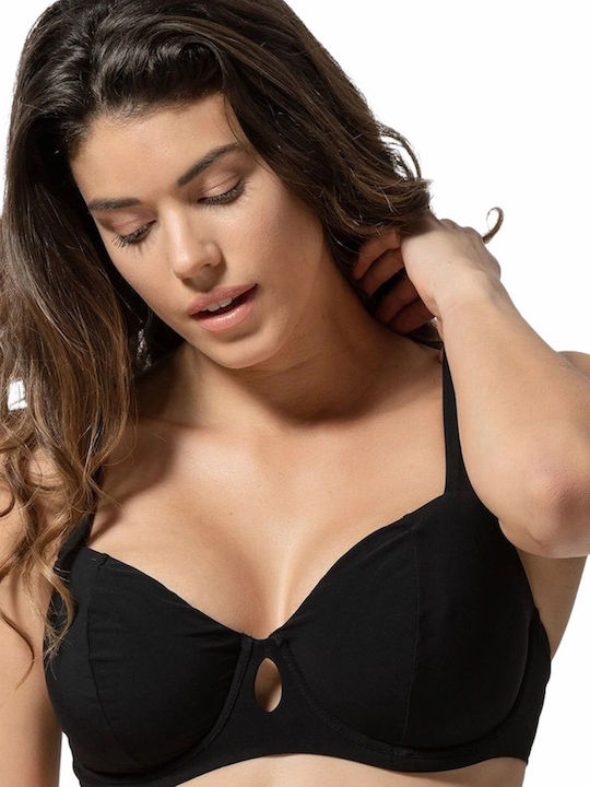 Bikini Bra with Adjustable Straps Black