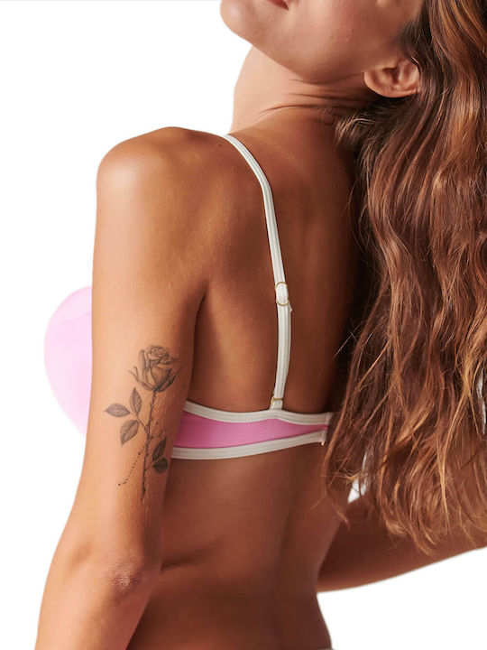Blu4u Padded Underwire Bikini Bra Leila with Adjustable Straps Pink