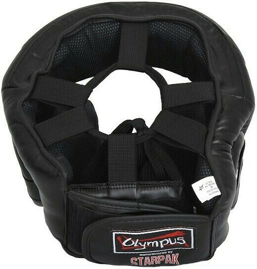 Olympus Sport Ultra Lite Adult Full Face Boxing Headgear Synthetic Leather Black