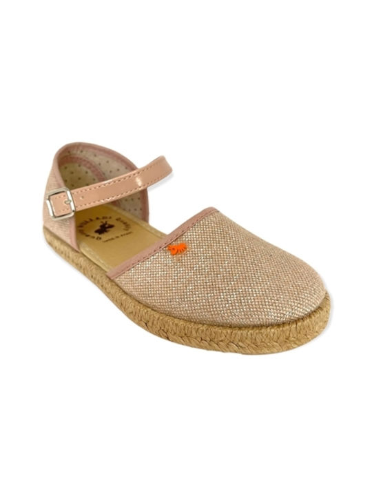 Vulladi Παιδικές Espadrilles mit verstellbarer Metallschließe Rosa