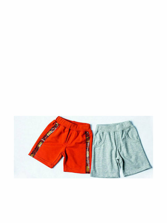 Kids' Shorts/Bermudas Fabric Orange 2pcs