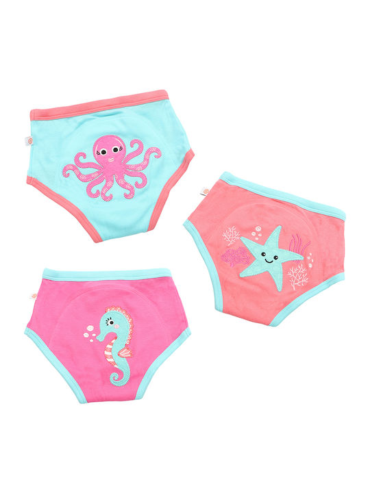Zoocchini Kids' Set with Briefs Pink 3pcs