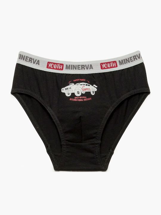 Minerva Cars Kids' Set with Briefs Black 3pcs