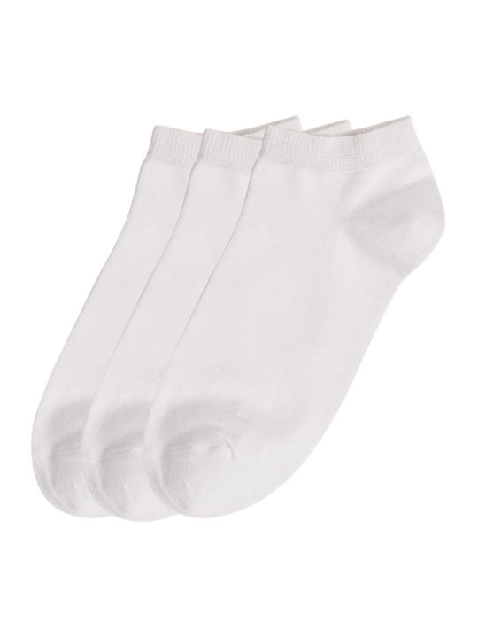 ME-WE Boys 3 Pack Ankle Socks White