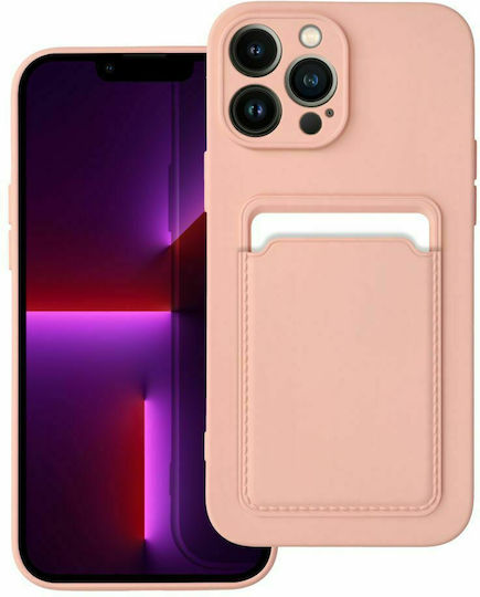 Forcell Back Cover Silicon cu Suport pentru Carduri Coral (iPhone 13 Pro Max)