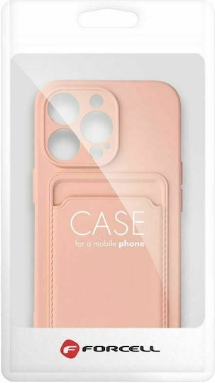 Forcell Back Cover Silicon cu Suport pentru Carduri Coral (iPhone 13 Pro Max)