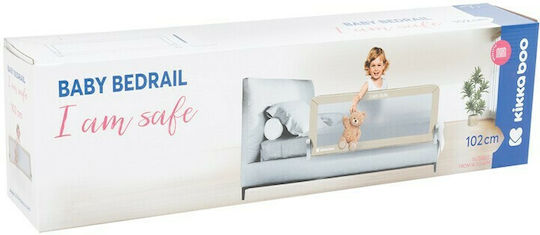 Kikka Boo I Am Safe Foldable Bed Rail Guard Simple Placement made of Fabric Grey 150x35x42εκ. 1pcs