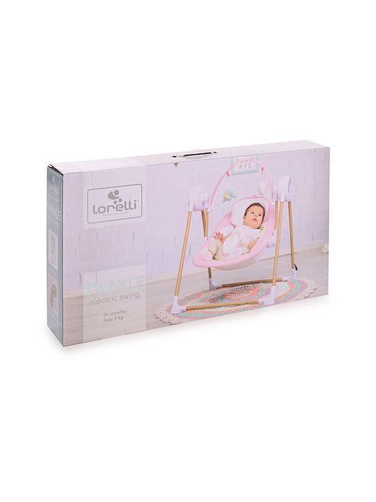 Lorelli Ηλεκτρικό Relax Μωρού Κούνια Twinkle με Μουσική και Δόνηση Beige Rhino για Παιδί έως 9kg