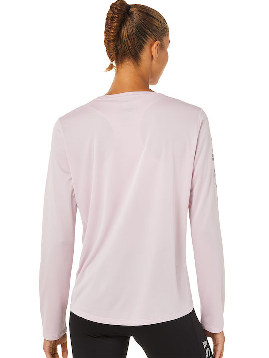 ASICS Katakana Women's Athletic Blouse Long Sleeve Pink