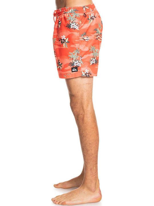 Everyday Scenic Volley Costume De Baie Bărbați Pantaloni Scurți Portocalii Floral