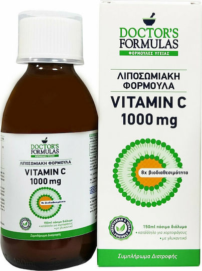 Doctor's Formulas Vitamin C Vitamin Liposomal Formula for Immune System Boost, the Skin & Antioxidant Action 1000mg 150ml