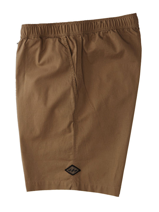 Layback Twill Αθλητική Ανδρική Βερμούδα Καφέ