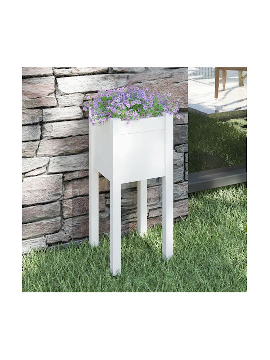 vidaXL Planter Box 31x70cm in White Color 810781