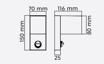 Trio Lighting Roya Стенно Външно Спот Осветление GU10 IP44 7x11.6x15εκ.