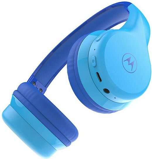 Motorola Moto JR300 Wireless / Wired On Ear Headphones with 24 hours of Operation Blue