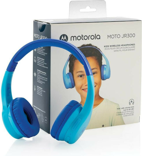 Motorola Moto JR300 Wireless / Wired On Ear Headphones with 24 hours of Operation Blue