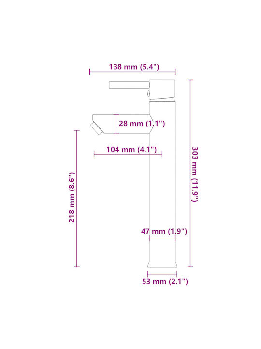 vidaXL Countertop Sink Glass 42x42x14cm Gold