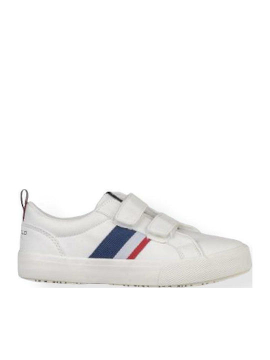 Παιδικά Sneakers Ανατομικά με Σκρατς Λευκά
