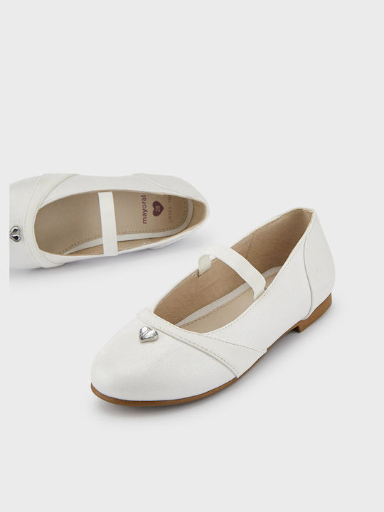 Mayoral Kids Ballerinas with Elastic Strap White