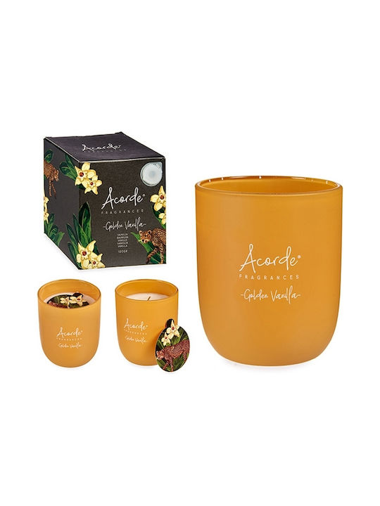 BigBuy Aromatic Candle In Jar With Golden Vanilla Perfume 120gr