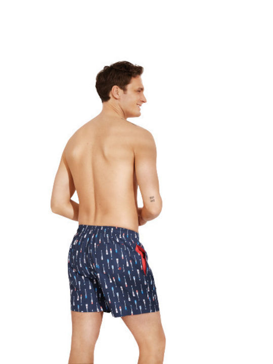 Ysabel Mora Herren Badebekleidung Shorts Marineblau mit Mustern