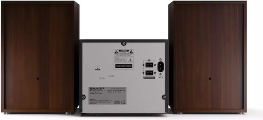 Sharp Ηχοσύστημα 2.0 XLB512 45W με CD / Digital Media Player και Bluetooth Μαύρο