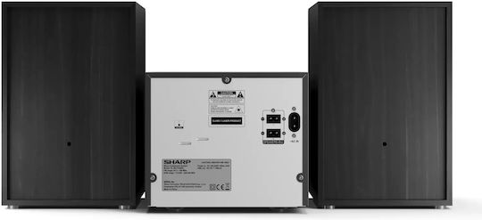 Sharp Ηχοσύστημα 2.0 XLB517 15-XLB517BK 45W με CD / Digital Media Player και Bluetooth Μαύρο