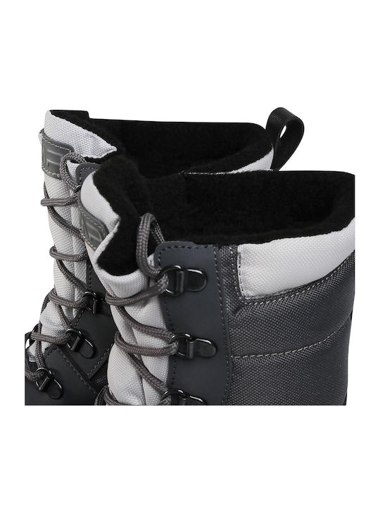 Kinderstiefel Schnee mit Schnürsenkeln Grau