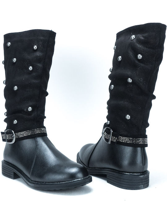 Kids Boots with Zipper Black