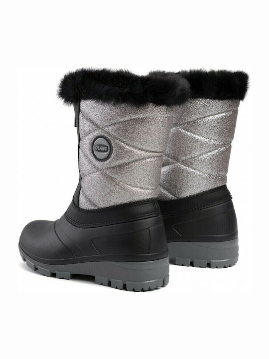 Nancy Kids Snow Boots with Zipper Black