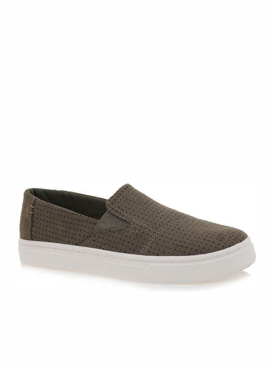 Παιδικές Εσπαντρίγιες Slip-On Χακί Luca Youth Perforated
