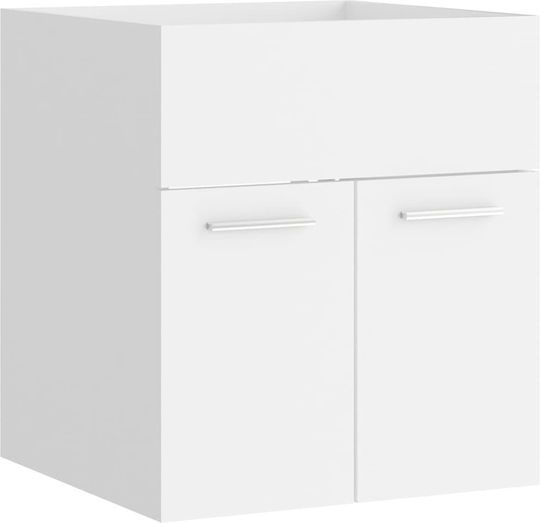 vidaXL Waschtisch ohne Waschbecken mit Spiegel L41xB38.5xH46cm Weiß
