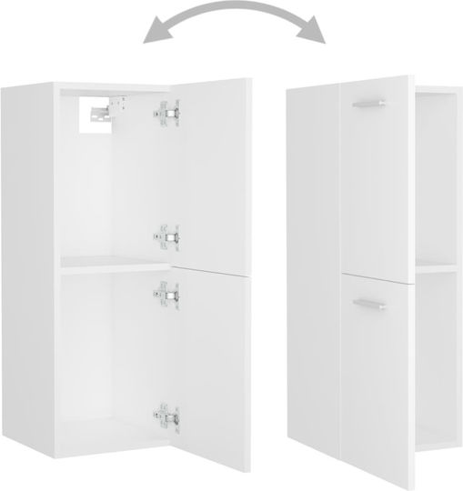 vidaXL Waschtisch ohne Waschbecken mit Spiegel L41xB38.5xH46cm Weiß