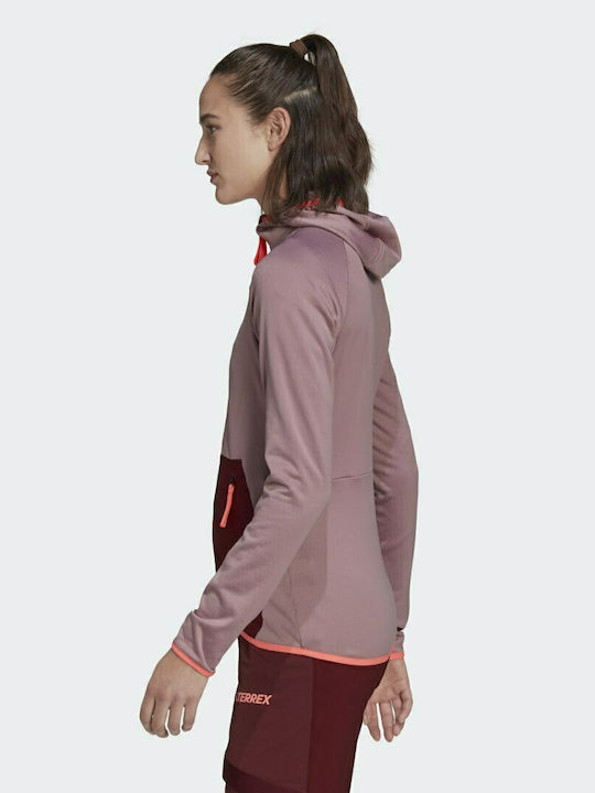 Terrex Tech Дамско Яке Туризъм Magic Mauve/ Burgundy