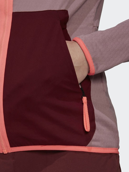 Terrex Tech Дамско Яке Туризъм Magic Mauve/ Burgundy