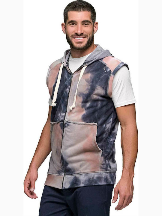 Washed Multicolour Hoodie Cardigan
